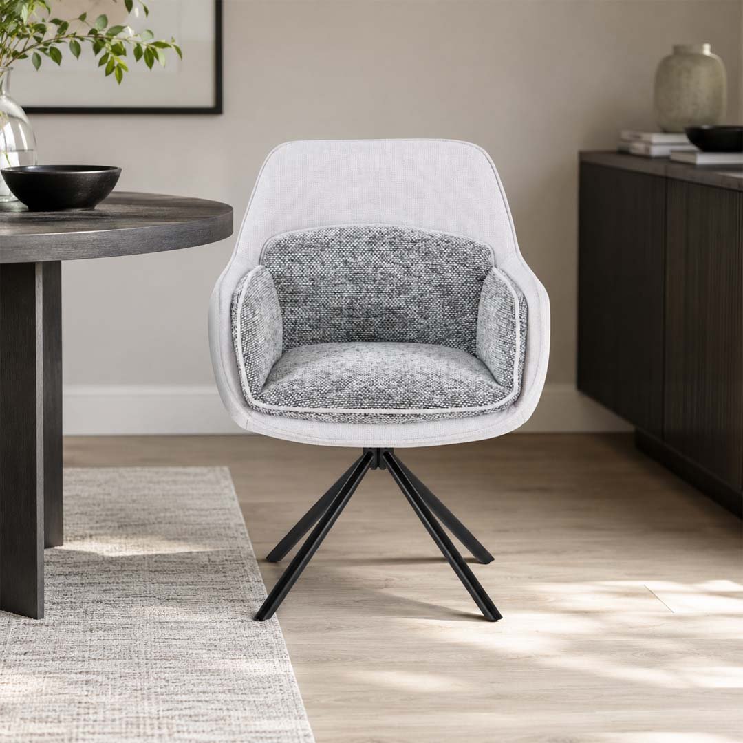 Florence Grey Swivel Chair - 1 Florence Grey 360 Swivel Chair – Swivel Armchair - Image 1