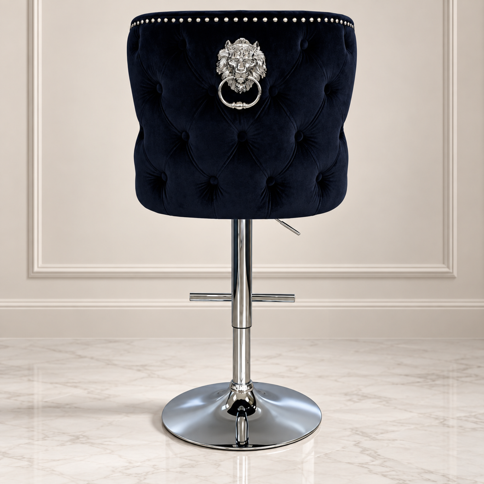 Untitled Design - 2026-10-06T152810.167 Valentino Black Velvet Adjustable Bar Stool - Image 1